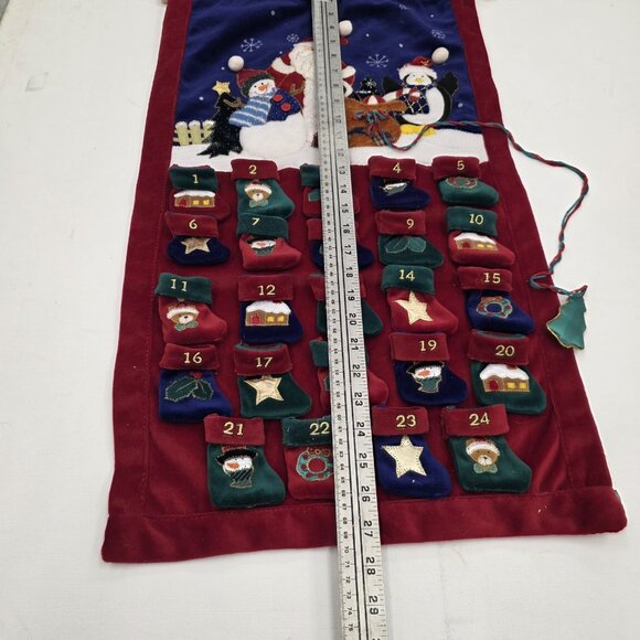 Christmas Countdown Advent Calendar Wall Hanging Decor Tree Holiday 2004 - Picture 4 of 10